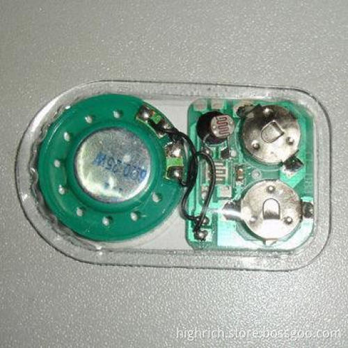 Waterproof Sound Chip with Light Senor Control, PCB and Speaker, Suitable for Paper Card or Toys